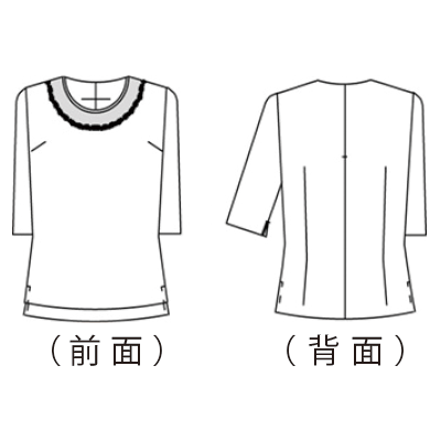 レースデザインストレッチプルオーバー