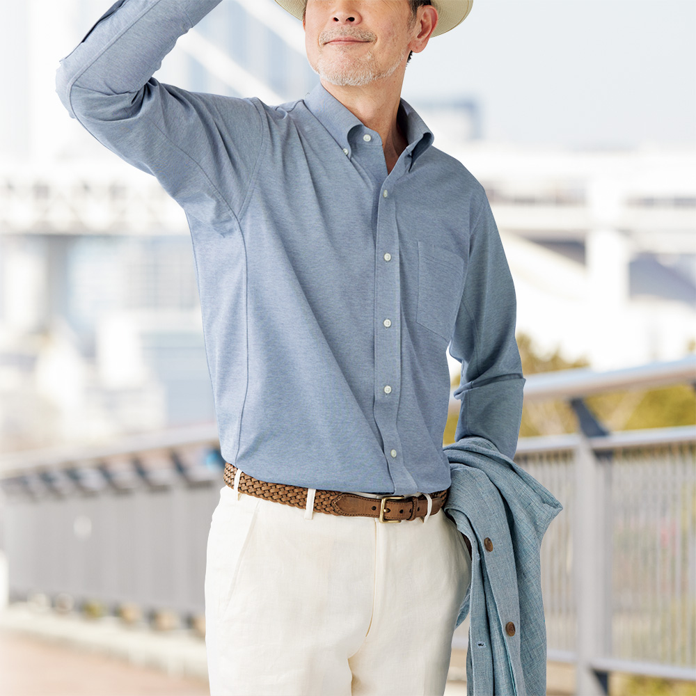 動体裁断･ジャージーB.D.シャツ