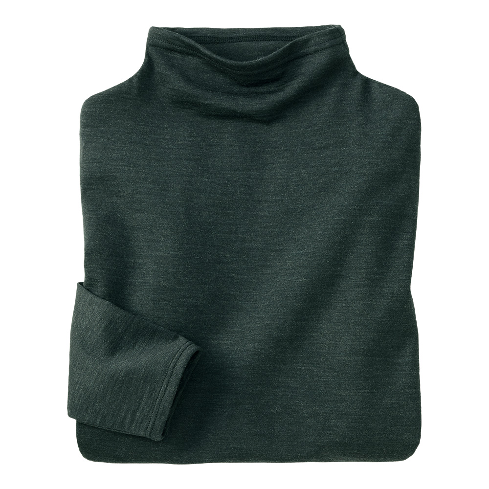 洗えるウール･ボトルネックプルオーバー