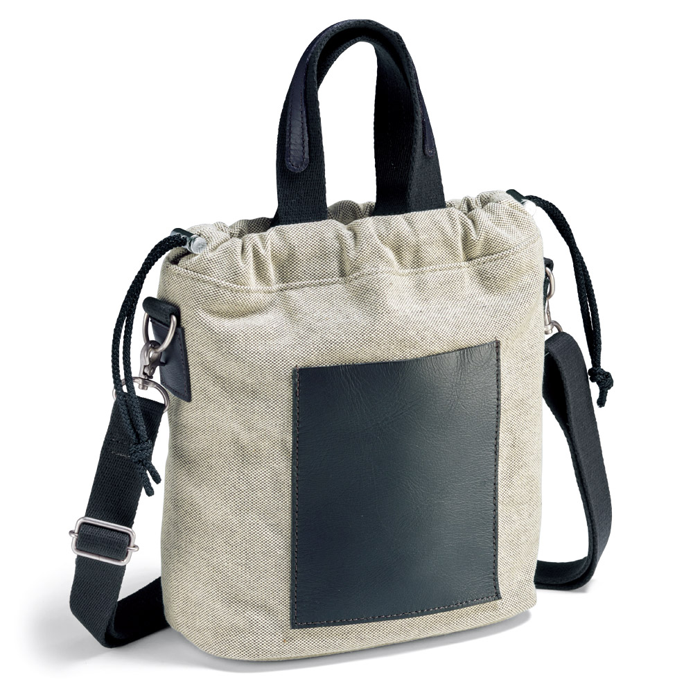 8号シャンブレー帆布･大人の巾着バッグ