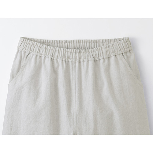 リネンコットンのワイドパンツ