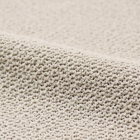 綿混変わり編みジャージープルオーバー