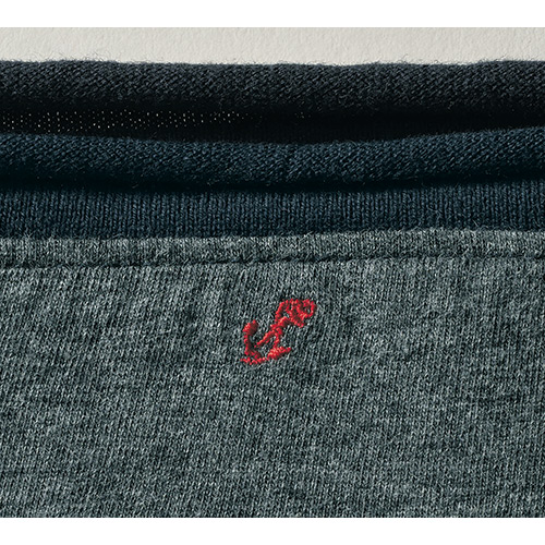 ダブルロールネック･パッチワークTシャツ