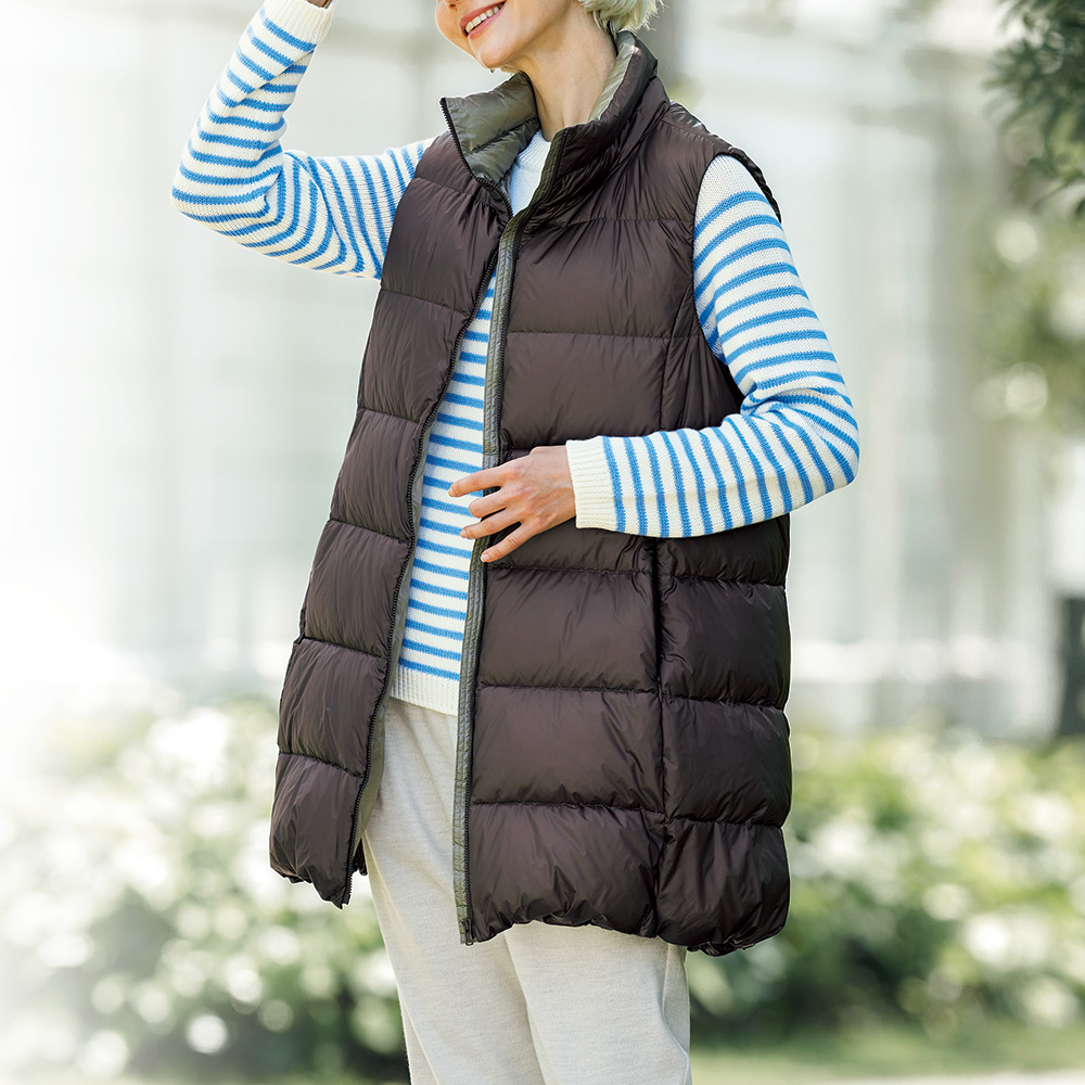 【L.G.B.】long down vest