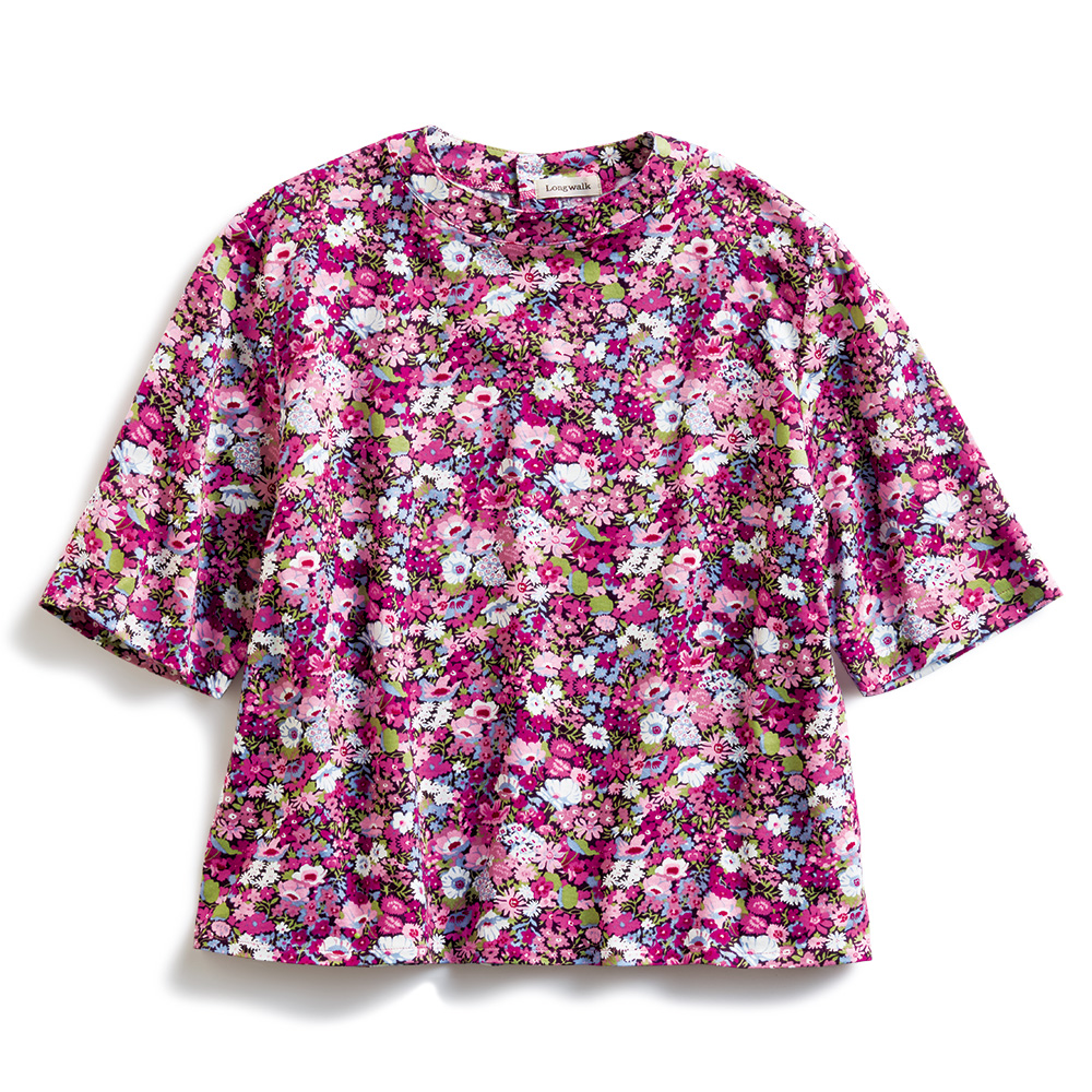 リバティプリントジャージーTシャツ