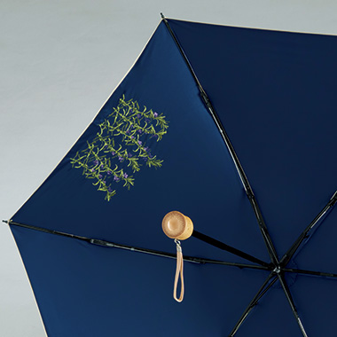 刺しゅう折りたたみ傘／ローズマリー