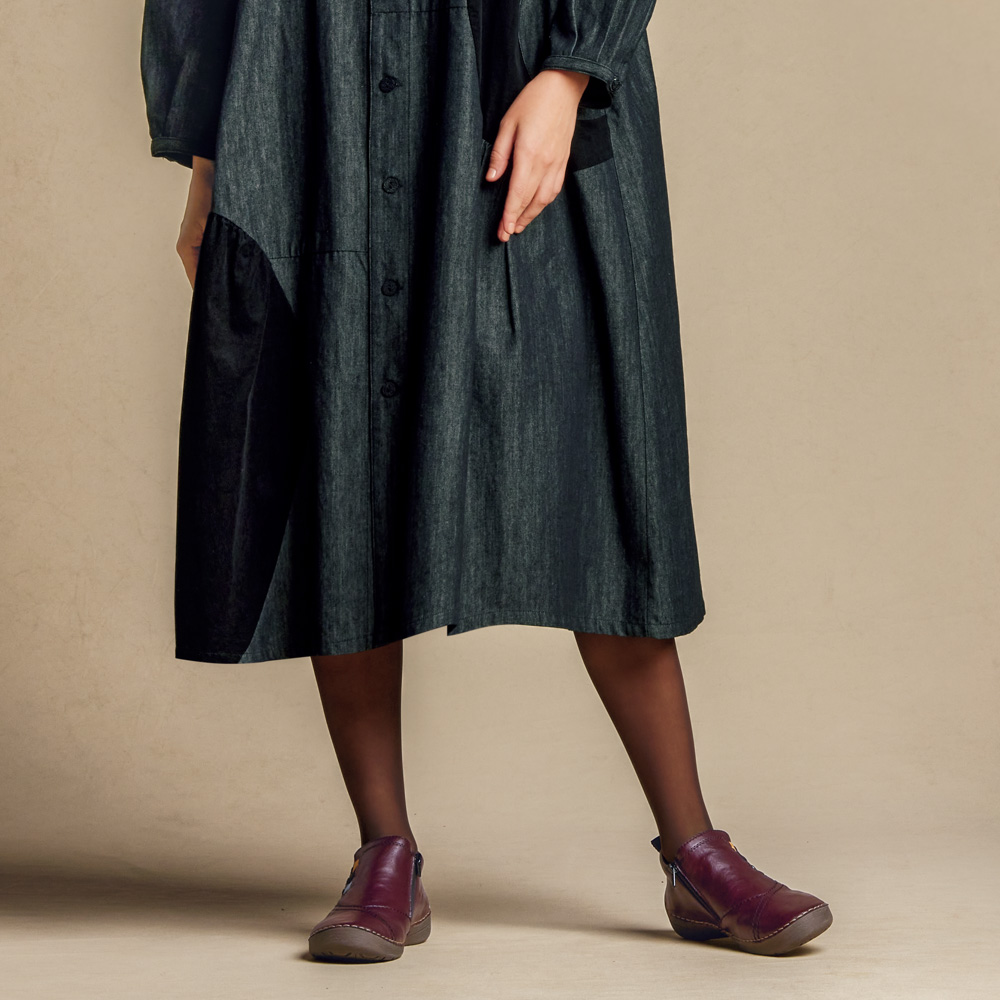 カラフルサイドゴム紐使いシューズ