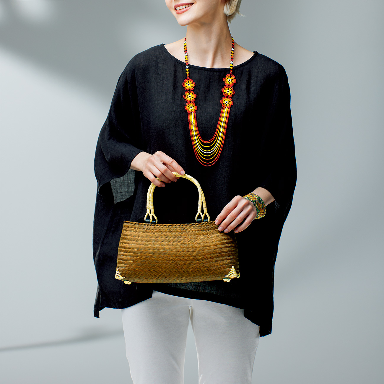 2022新生活 美しい編目の竹細工 ハンドバッグ - 通販