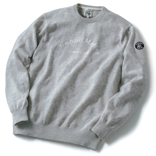 刺しゅう入りカシミヤセーター