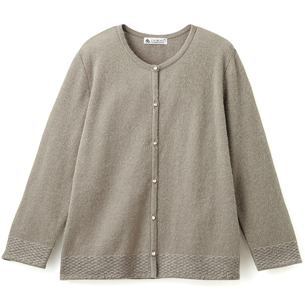 アルパカ混カーディガン