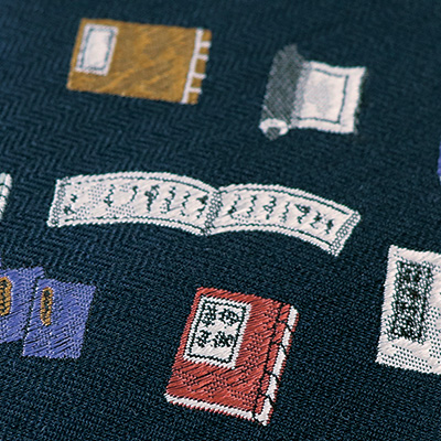 多色織り老舗のネクタイ／和本グラフ