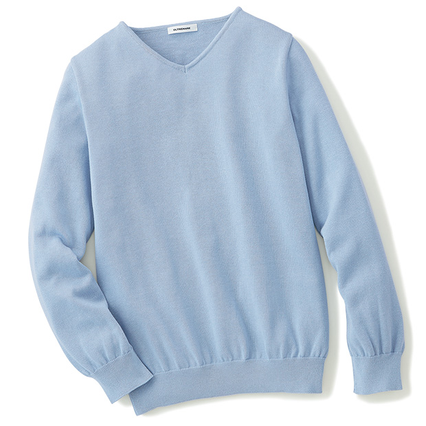 コットンシルク･Vネックプルオーバー