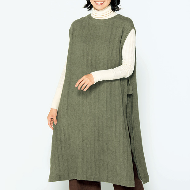 リネンロングベスト