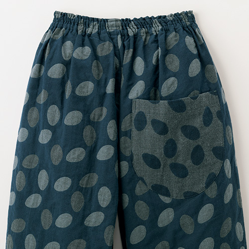 変わり水玉ジャカードパンツ