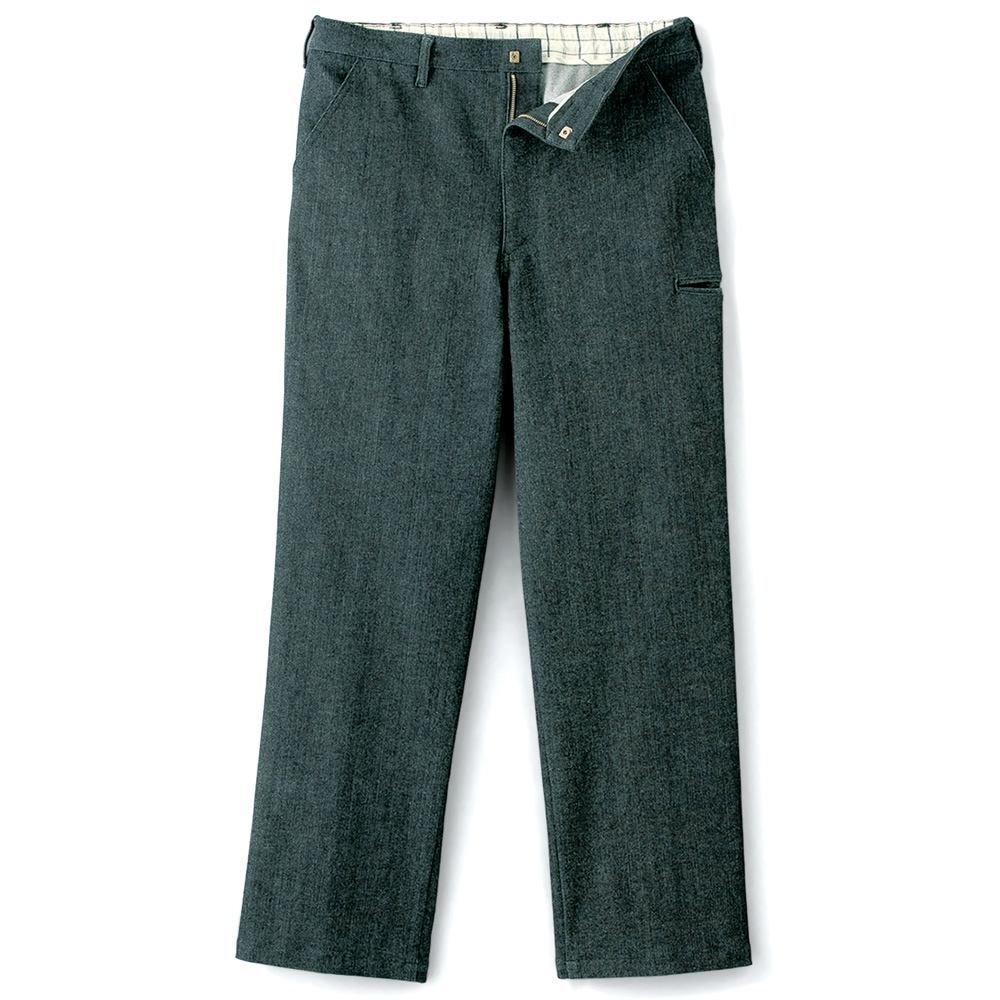 江戸黒染めデニムのイージーパンツ/10オンス