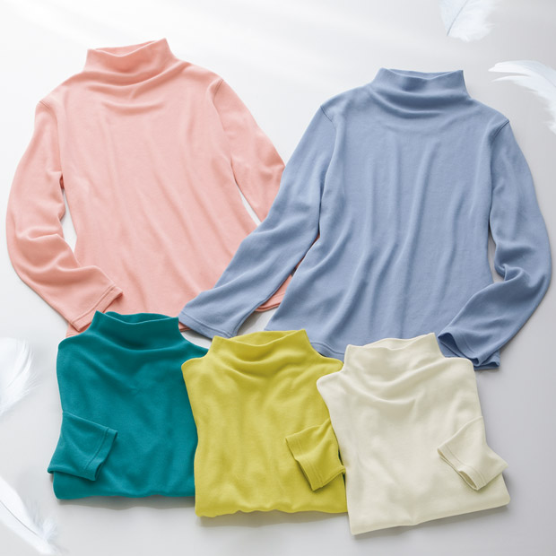 軽い着心地のコットンプルオーバー