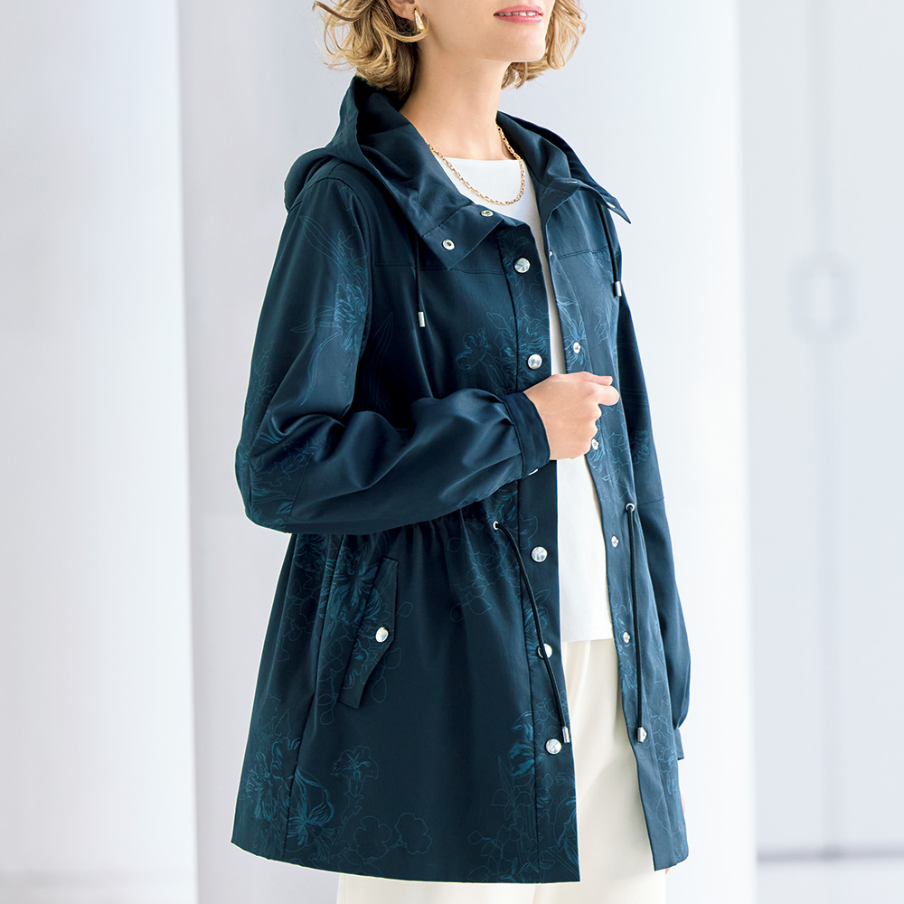 強撚コットンボートネックプルオーバー