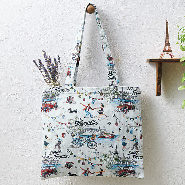 フランス製ジャカード織トートバッグ