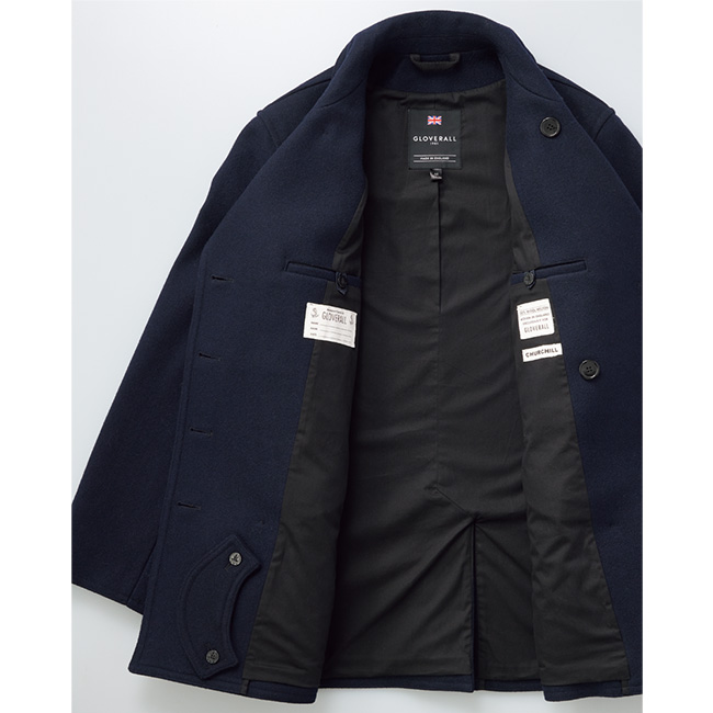 ウールメルトンピーコート/チャーチル