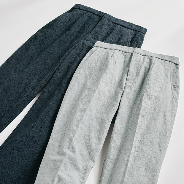 ストレッチジャカード･テーパードパンツ