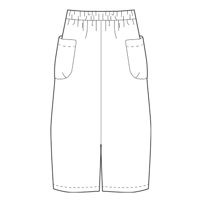 リネン混ゆったりシルエットパンツ