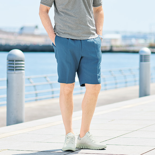 リネンショートパンツ
