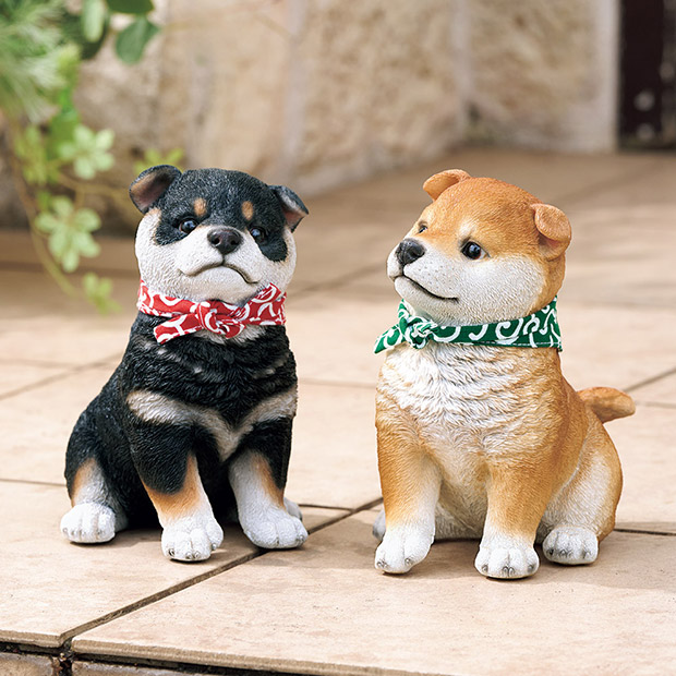 置物／豆柴犬2点セット