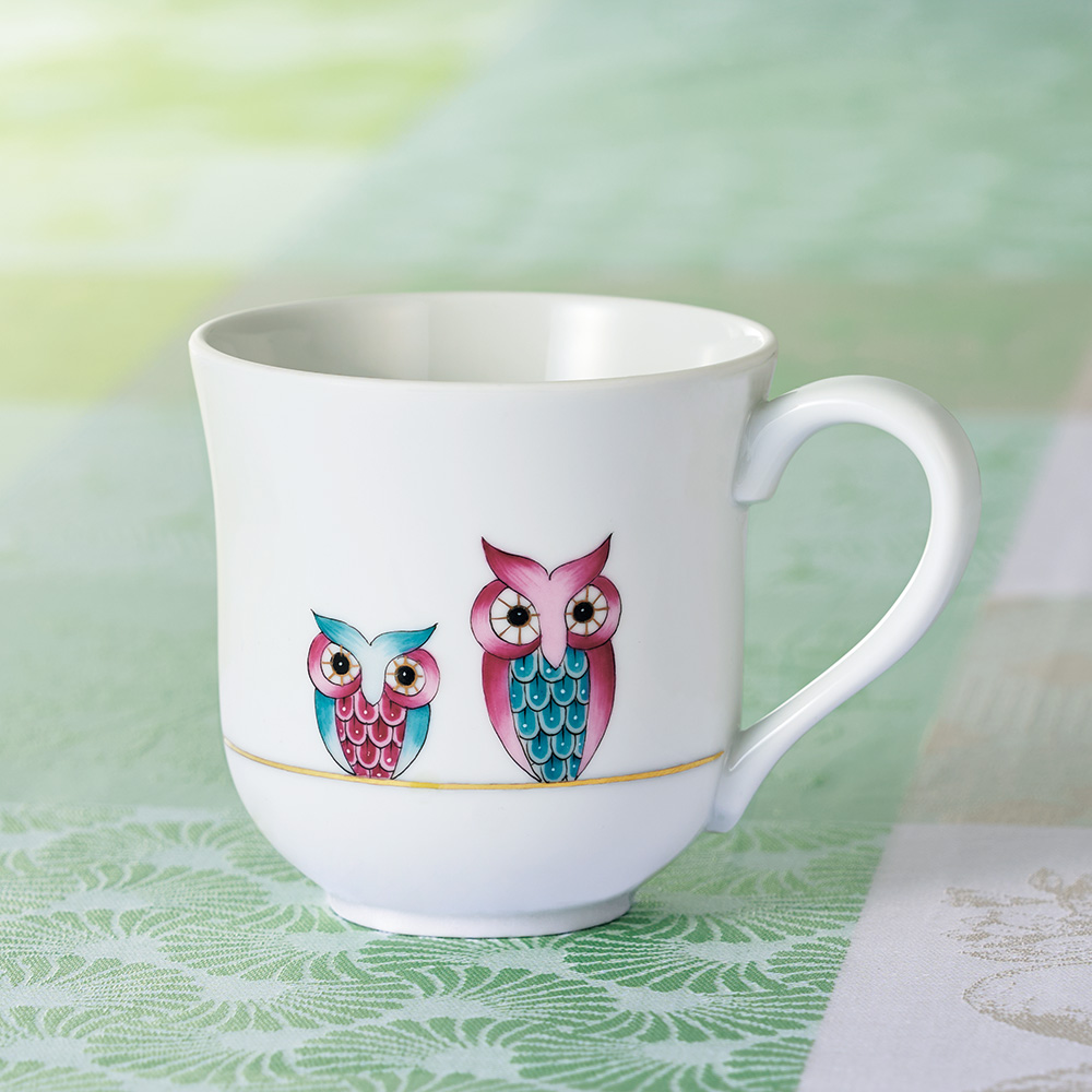 マグカップ/ミミズクの親子