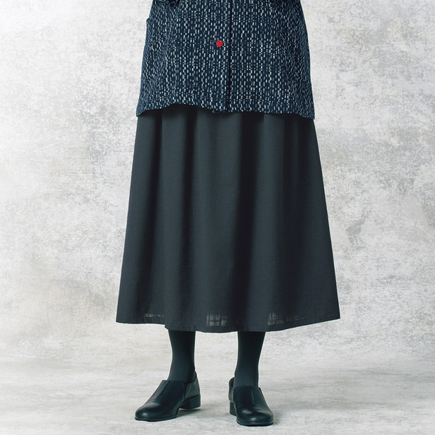 和木綿ギャザースカート／野風