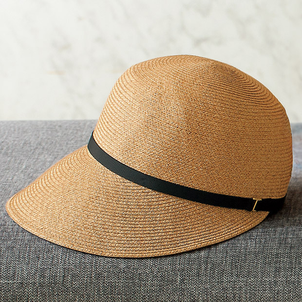 リボン使いUVカットペーパーキャップ