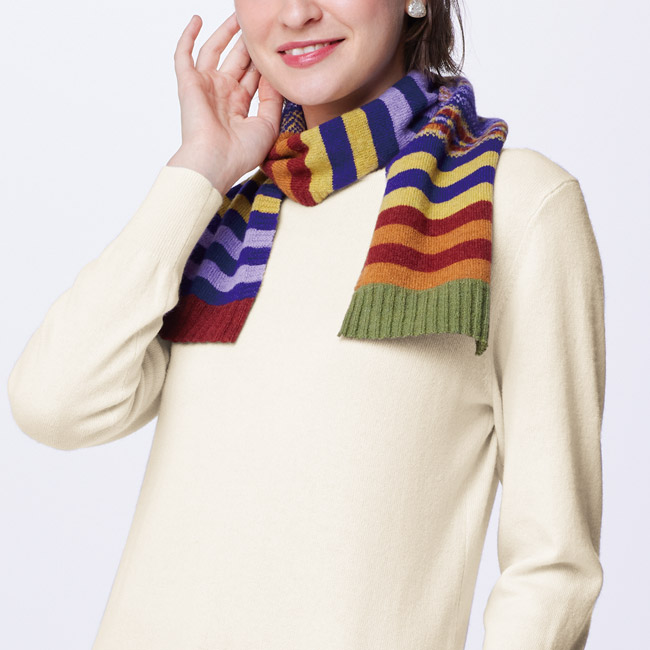 ジャカード編みミニマフラー