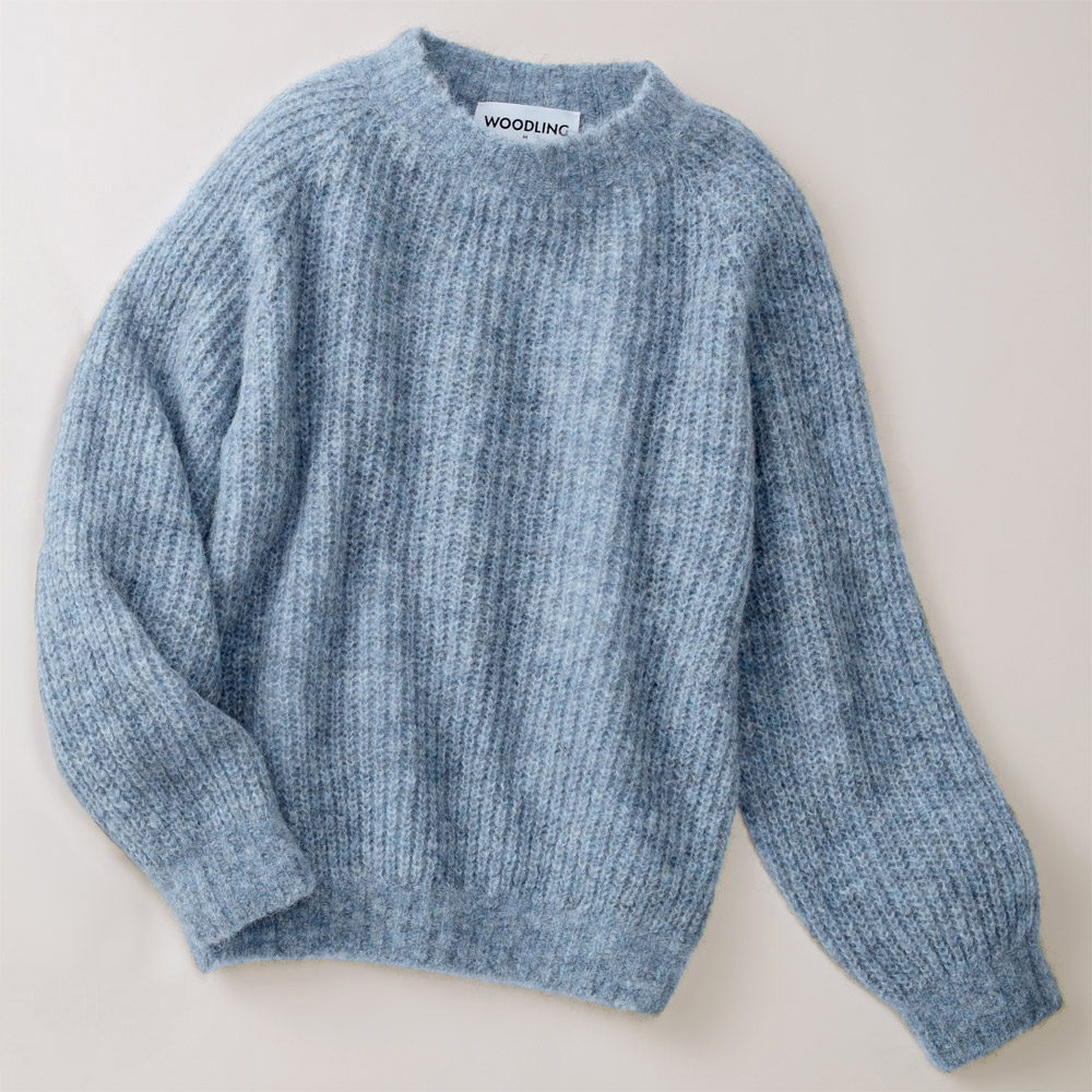 ベビーアルパカ混･柔らかプルオーバー