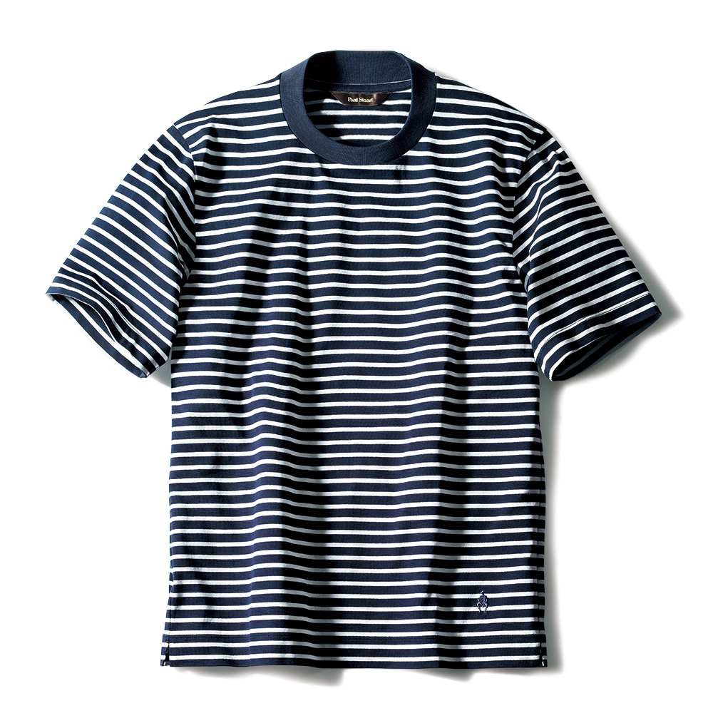 ドレス仕立てのボーダーTシャツ