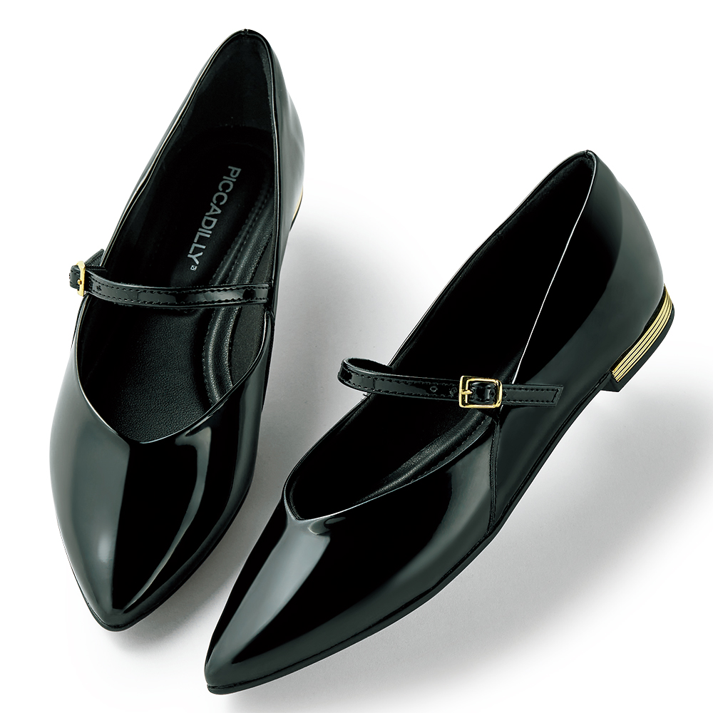 メリージェーン パンプス ポインテッドトゥ