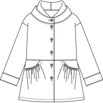 機能付き軽量ギンガムコート