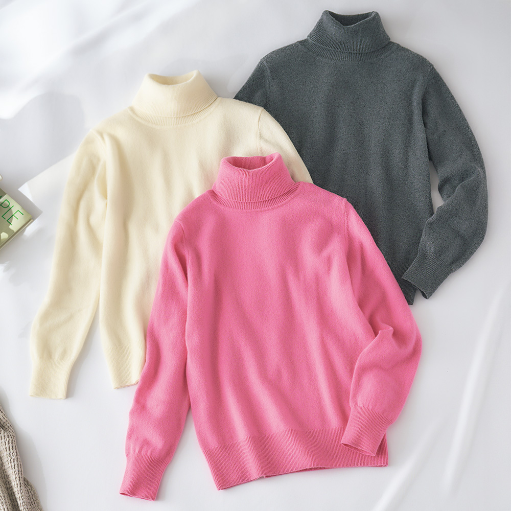 カシミヤタートルネックプルオーバー