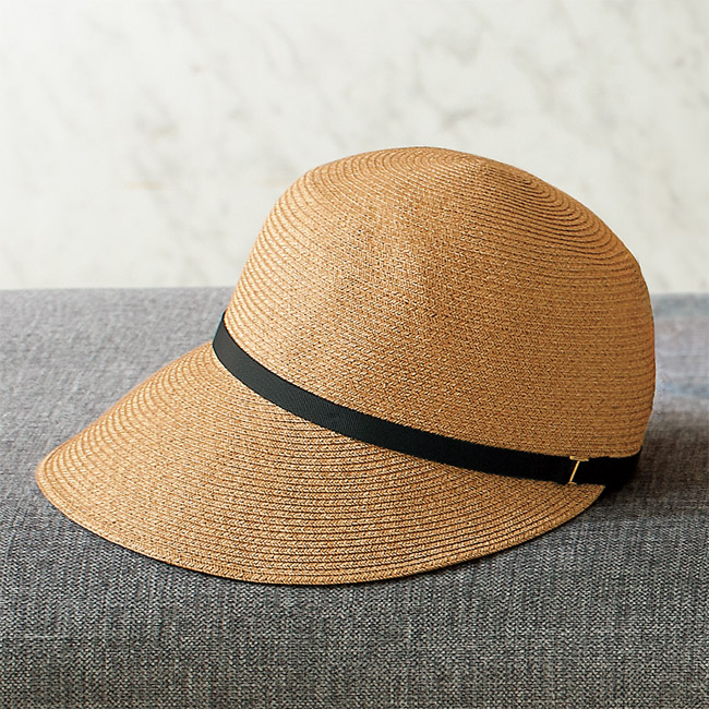 リボン使いUVカットペーパーキャップ