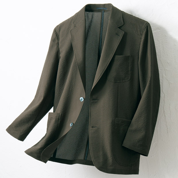 ドットエアサッカー･軽量シャツジャケット