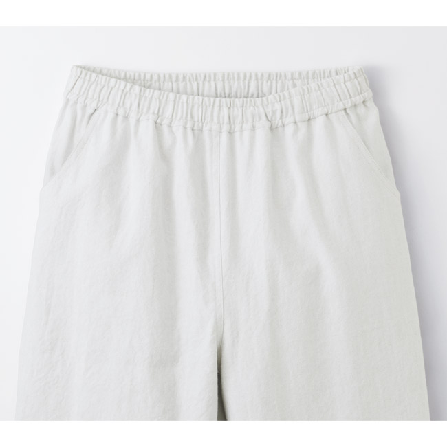 リネンコットンのワイドパンツ