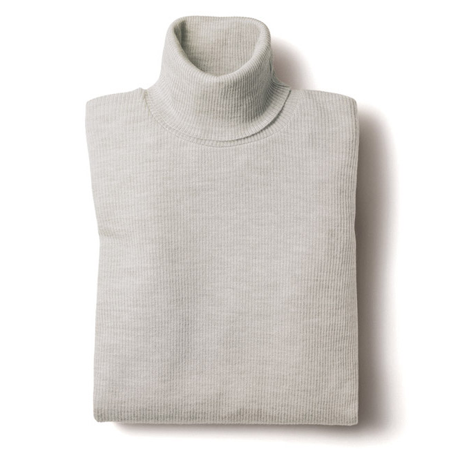 ウォッシャブルウール･タートルネックセーター