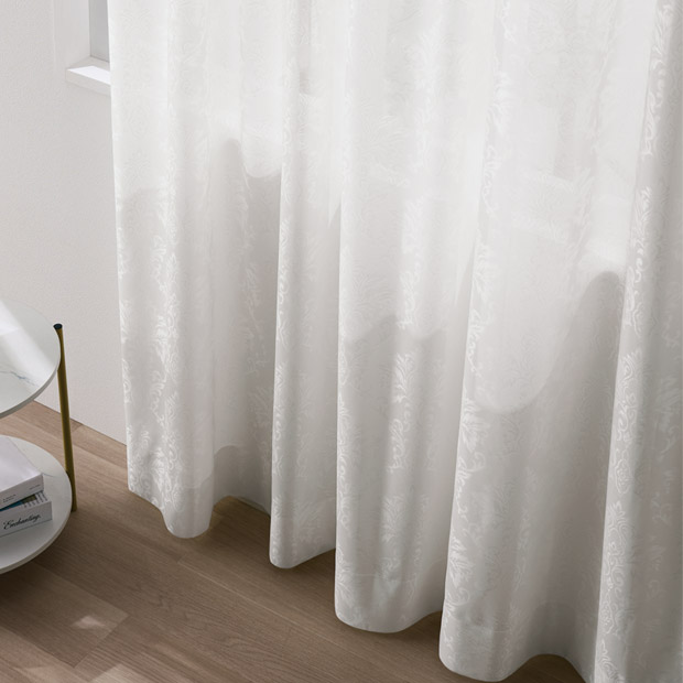 抗菌防臭レースカーテン2枚組／ロリアンナ