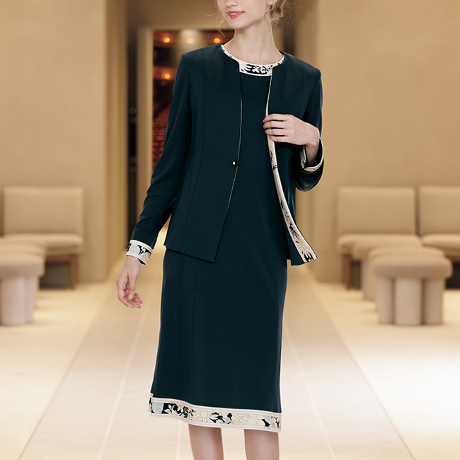 プリント使いワンピース