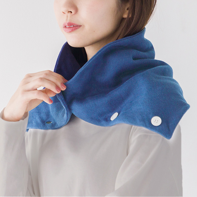 首のおふとん八重ガーゼネックウォーマー/2色セット