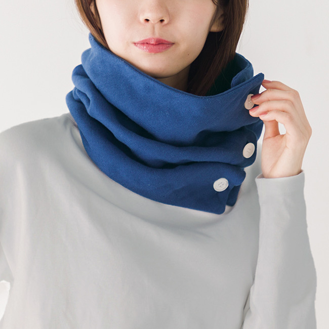 首のおふとん八重ガーゼネックウォーマー/2色セット