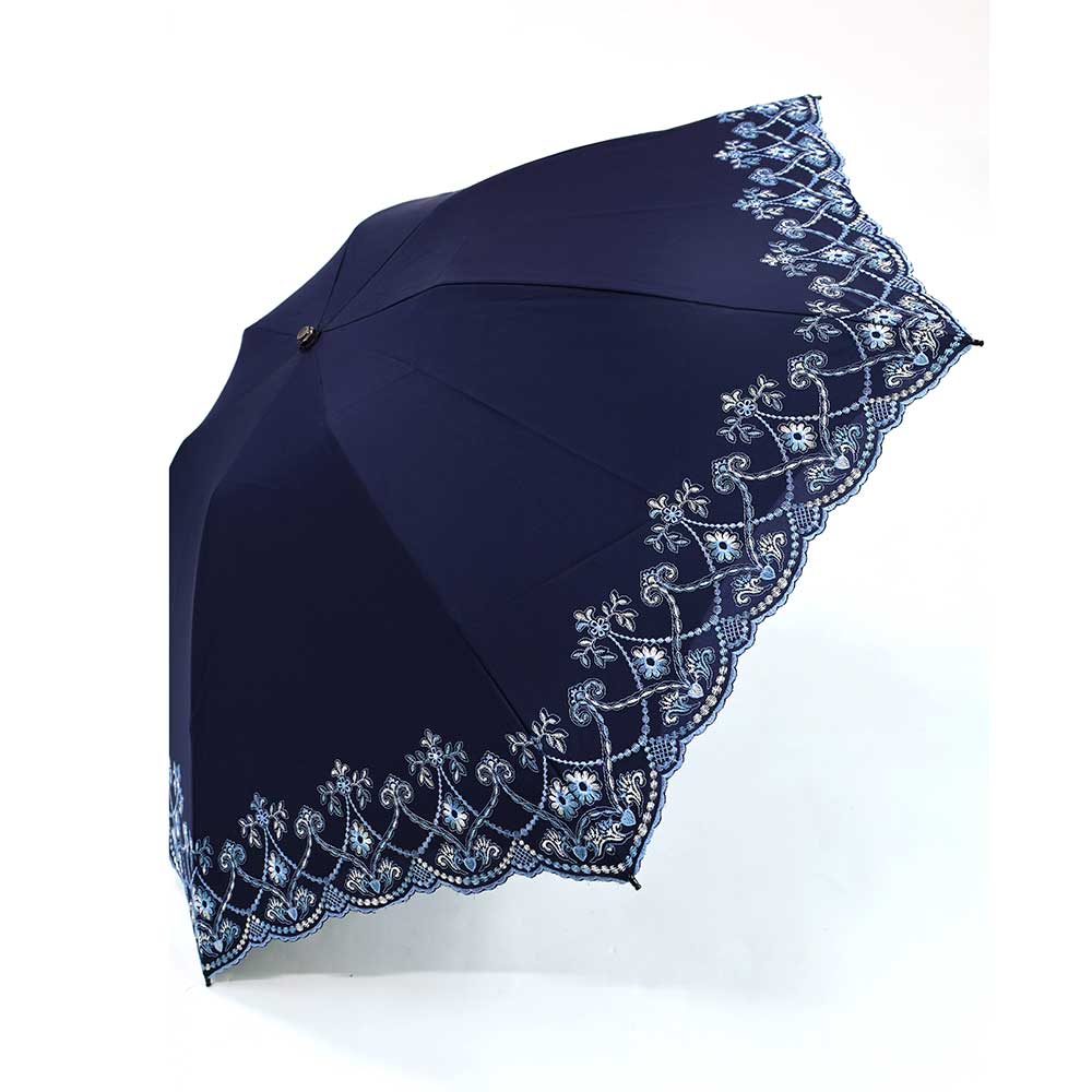 マーブル刺繍ミニ折りたたみ日傘