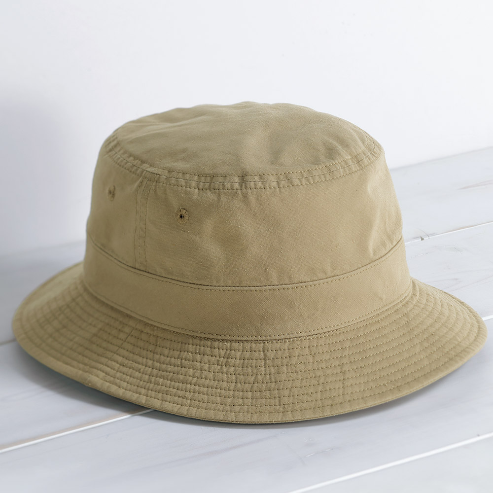洗えるシルク混バケットハット