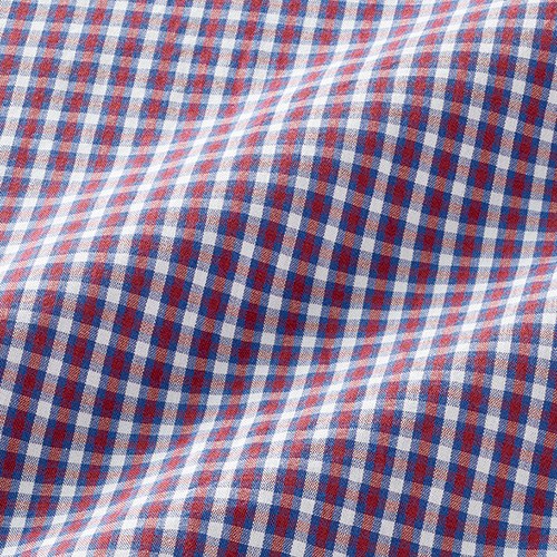 コットンブロードチェック長袖シャツ