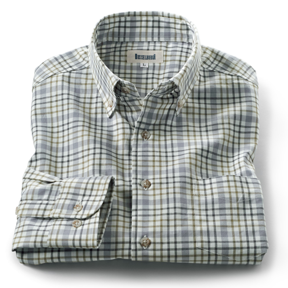 ヘリンボーン織りB.D.シャツ