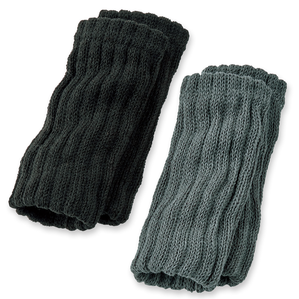 内側シルク混･暖かレッグウォーマー／2色セット