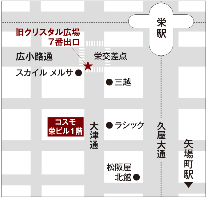 LightUp/Zekoo名古屋店　アクセスマップ